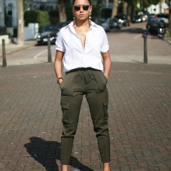 REITMAN'S Soft Cargo Trousers in Olive - Picture 15 of 16